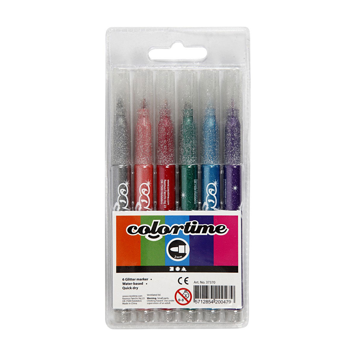 Pin glitter, 6st.