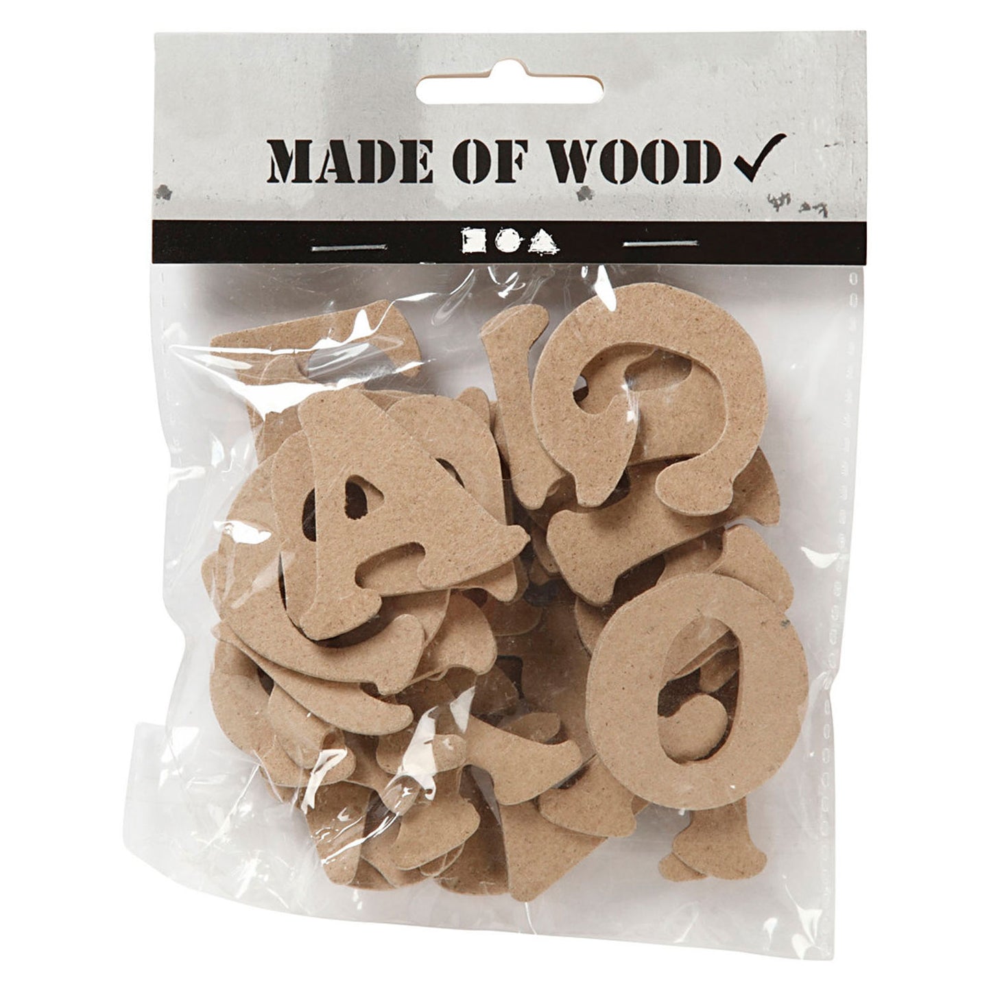 Letras de madera A-Z, 26.