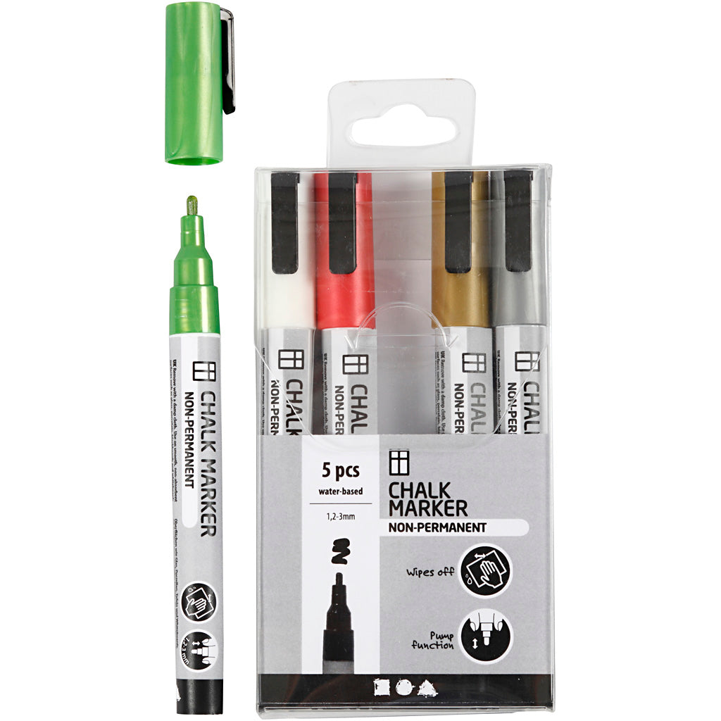 Creative Company Krijt Marker Metallic Colours, 5st.