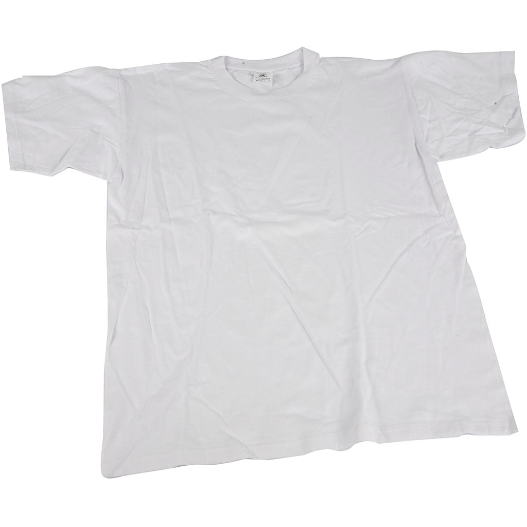 Camiseta blanca con algodón redondo de algodón de 12 a 14 años