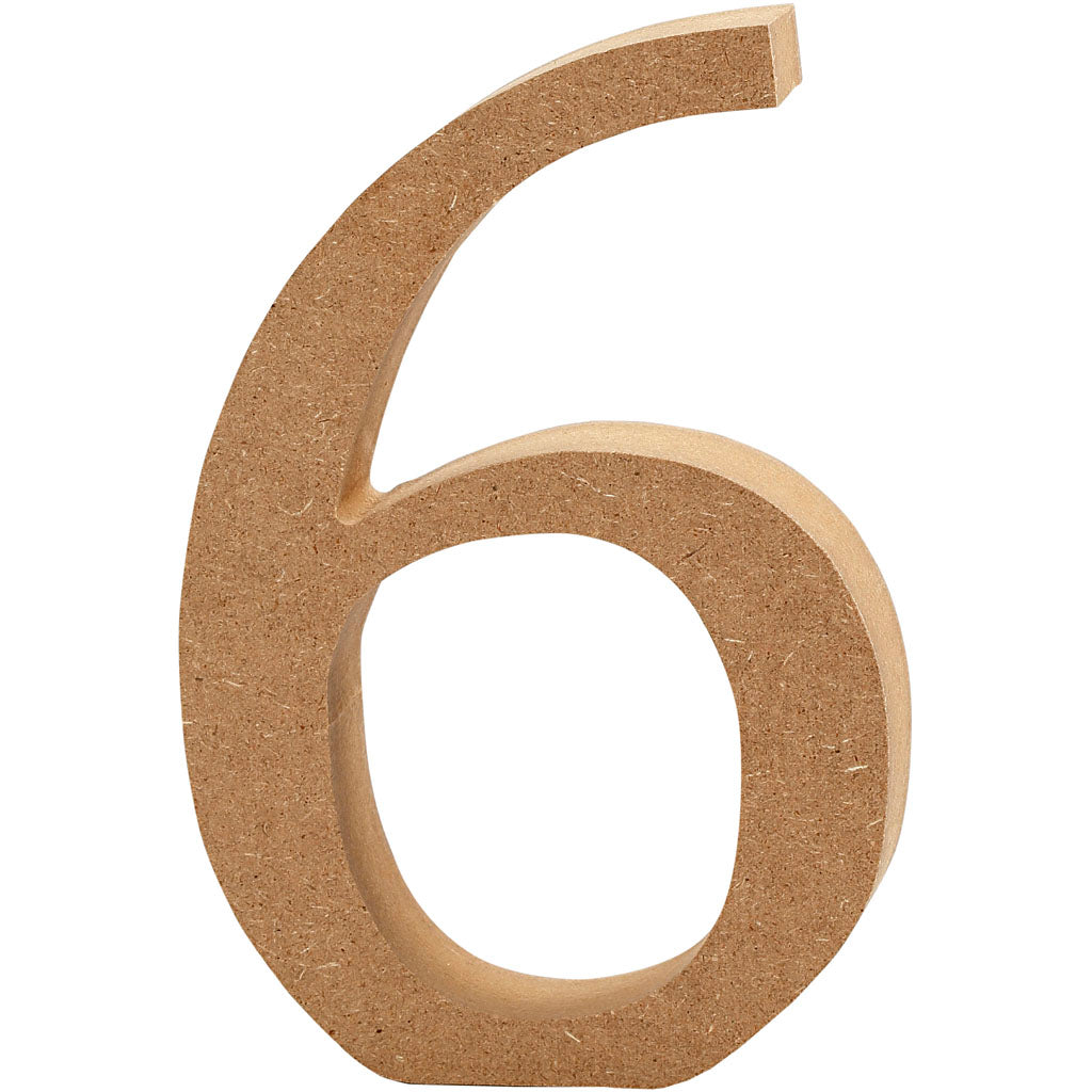 Creativ Company Número 6 MDF 8cm, 1er.