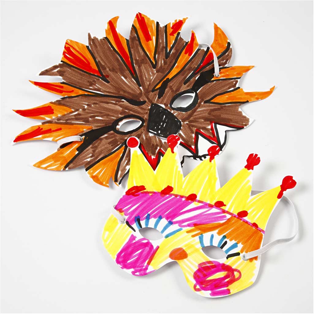 Creativ Company Fantasmaskers White, 5st.