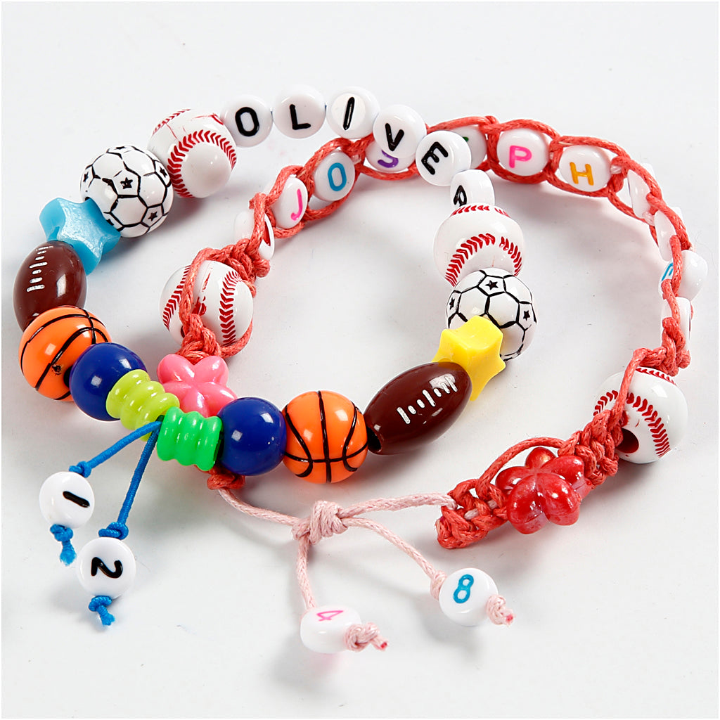 Lettere perle bianche 7mm, 200st.