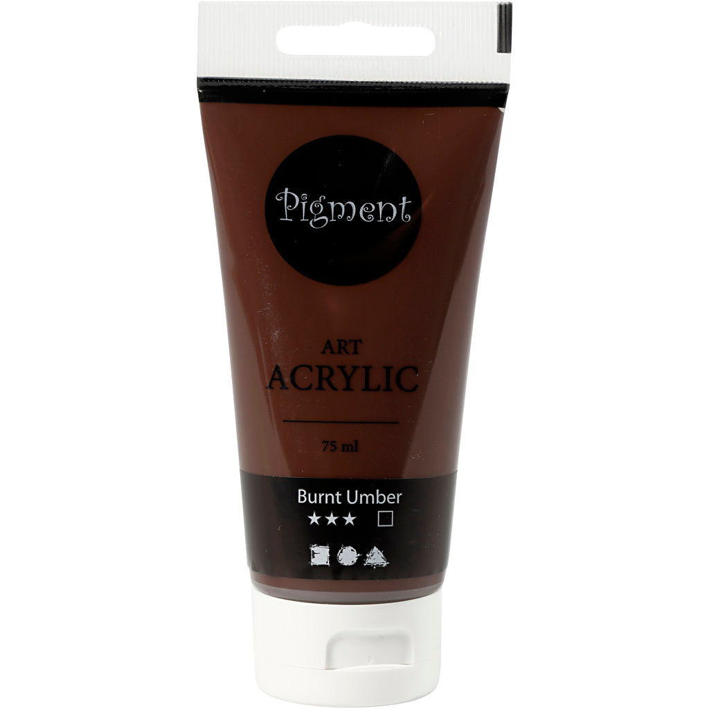 Creativ Company Pigment Art Pintura acrílica Burnt Umber Brown, 75 ml