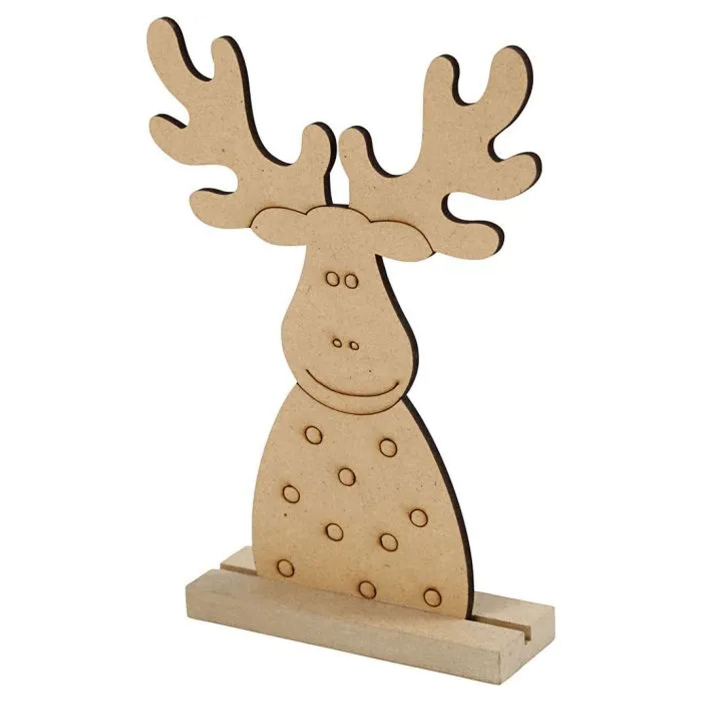 Reno de figura de Navidad de madera