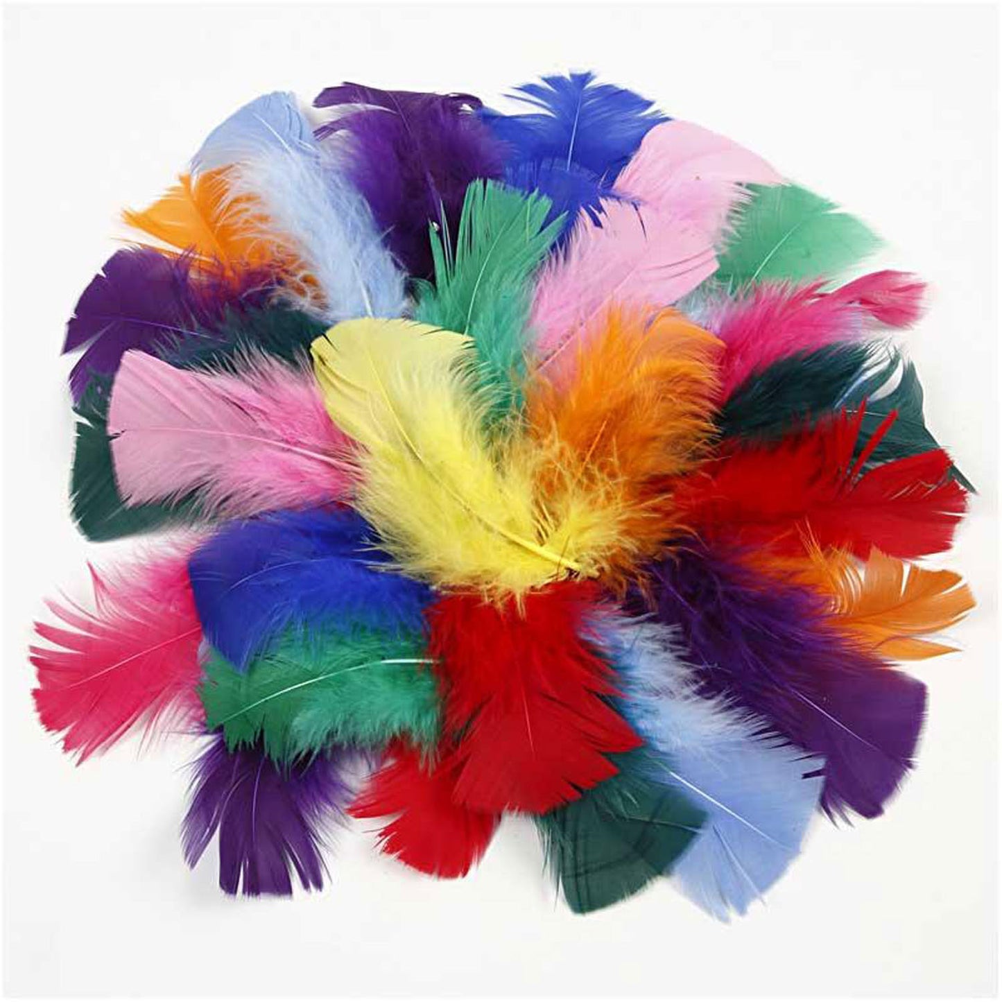Piume in vari colori 7-8 cm, 50gr