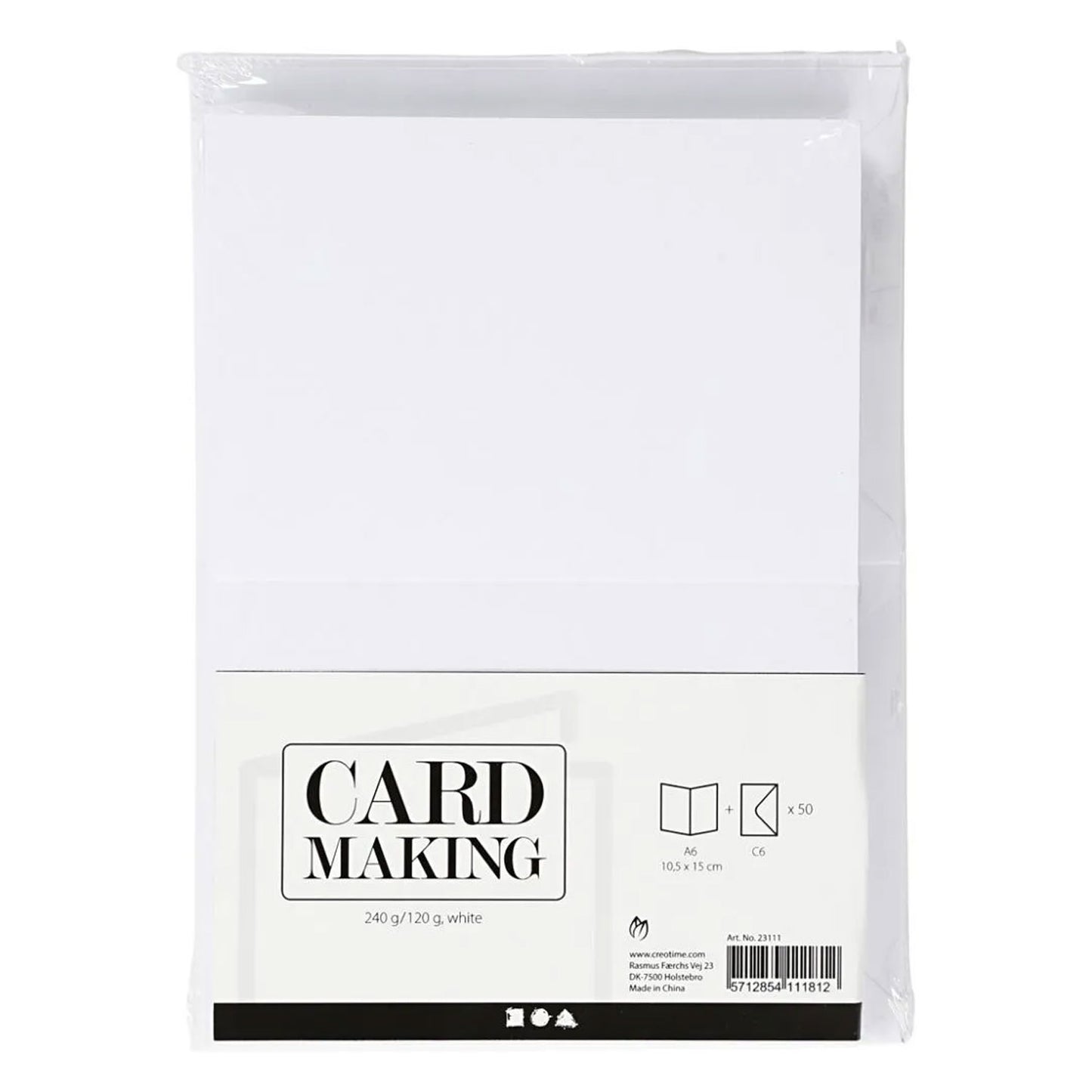 Tarjetas y sobres blancos, 50º.