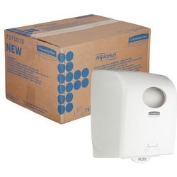 Distributore di asciugamani in rotolo Aquarius 7375 in plastica bianca