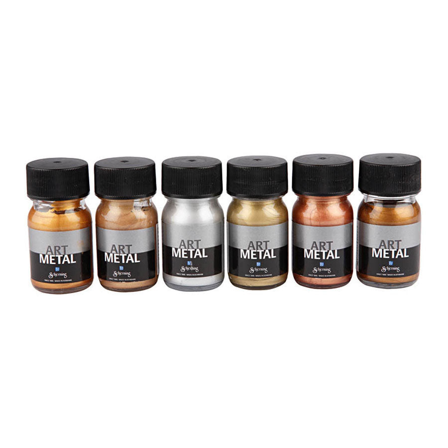 Creative Company Hobby Paint Colori metallici, 6x30ml