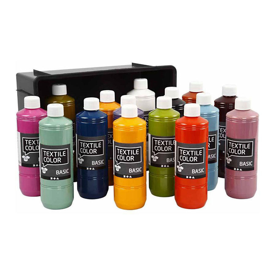 Creative Company Textile Color Semi-Copering Textile Paint, 15x500ml