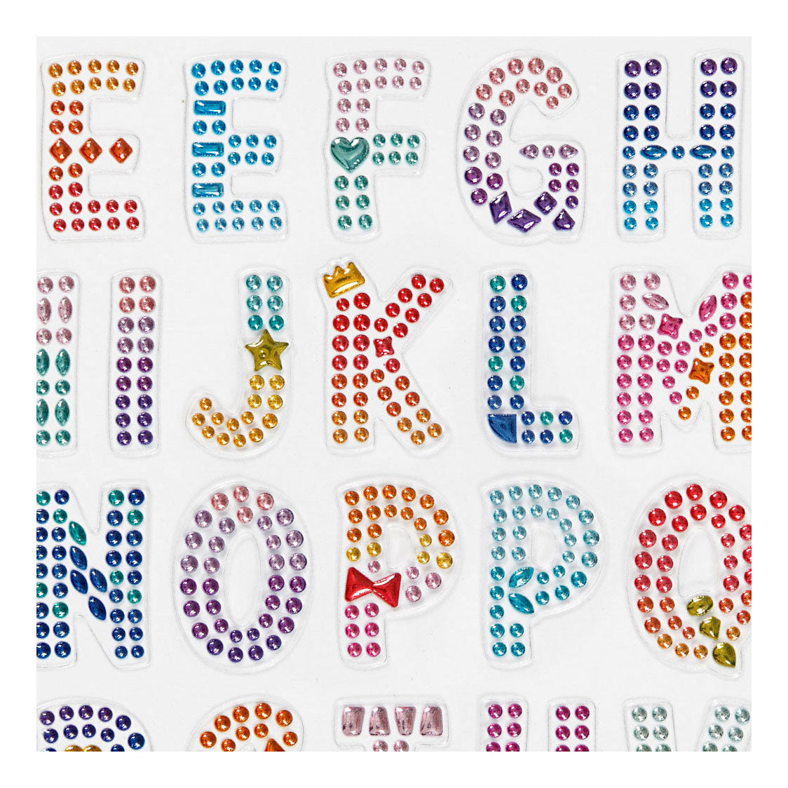 Creative Company Diamant Adesivo Alphabet, 1 foglio