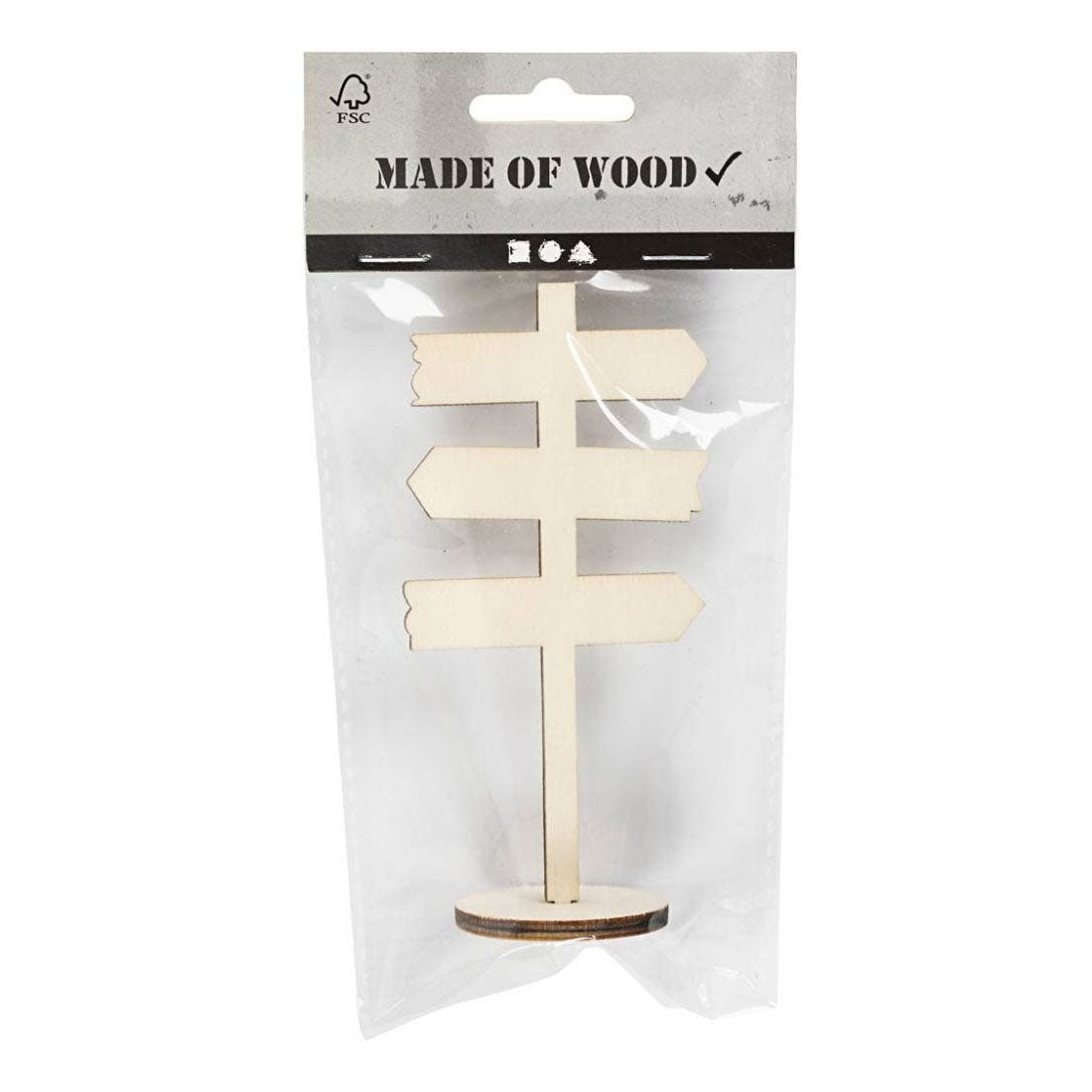 Flechas de placas de madera de Creativ Company a pie, 12 cm