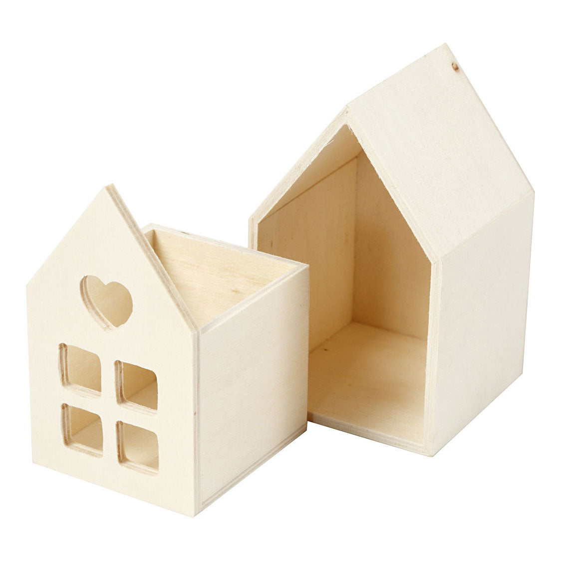 Creativ Company Wooden House con cajón, 10.8 cm