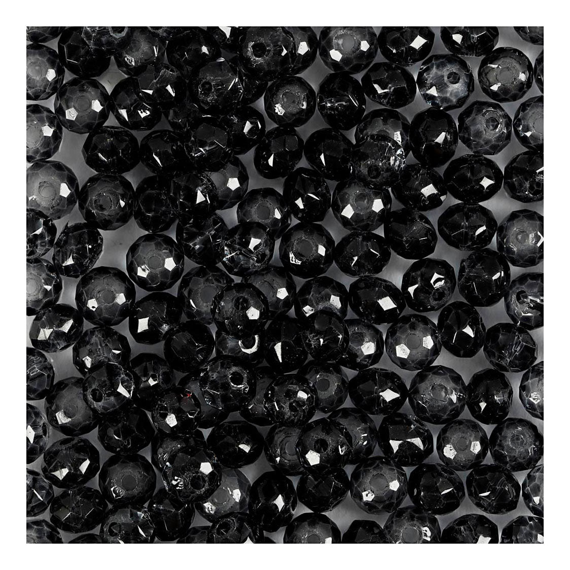Creative Company Facet Beads Gray, 45st.