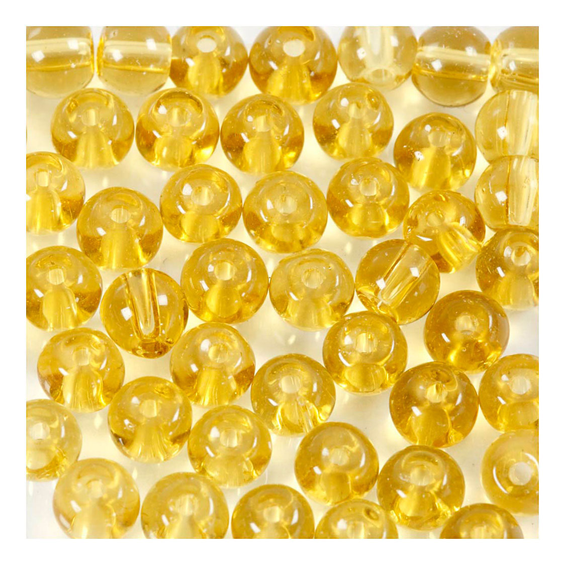 Creative Company Glass Beads Yellow, 45th.