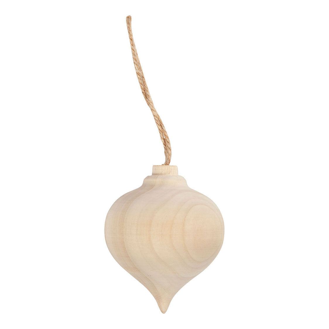 Colgante de la empresa creativ bola de navidad de madera puntiaguda