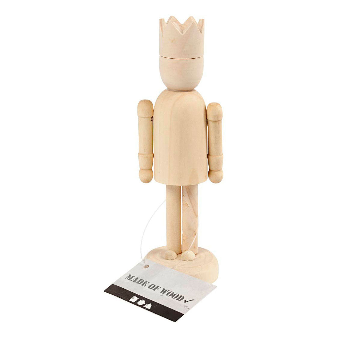 Figura de madera de Creativ Company con corona, 13 cm