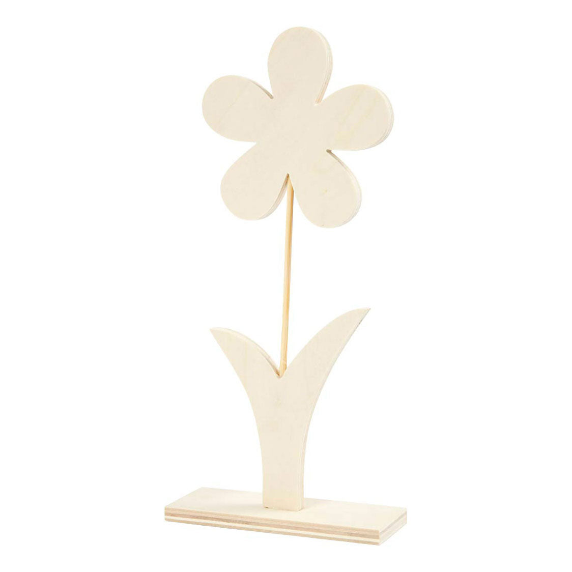 Creativ Company Wooden Flower con pie, 26 cm