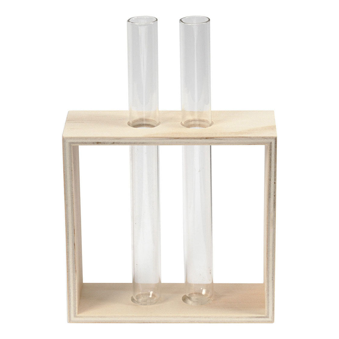 Creativ Company Rack de madera con tubos de ensayo, 3DLG.