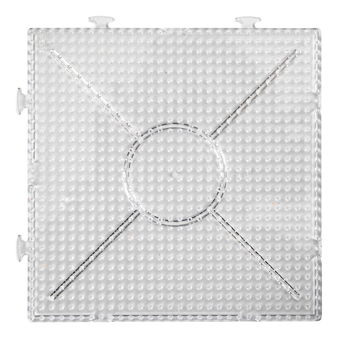 Carreting String Beading Sign Clear Square 15x15cm, 2st.