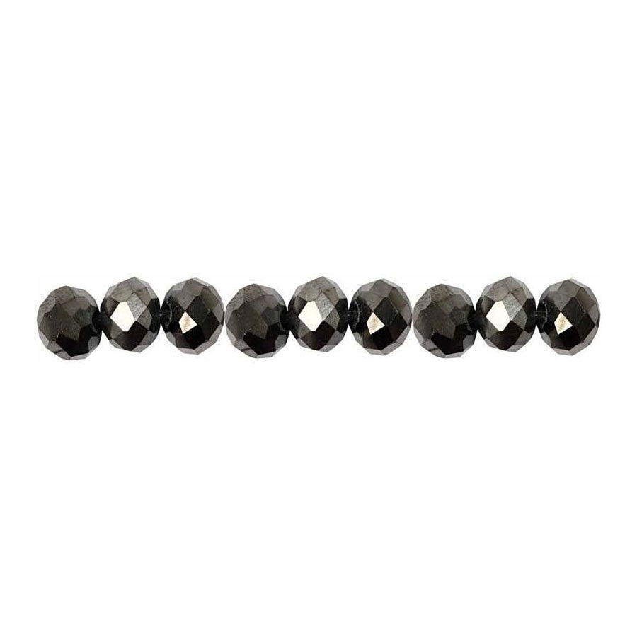 Creative Company Facet Beads Metallic Black, 100 °.