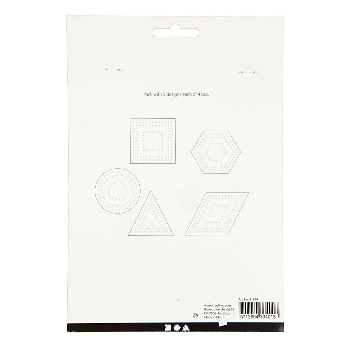 Creativ Company Cross Stitches Cardboard White Geometric, 20st.