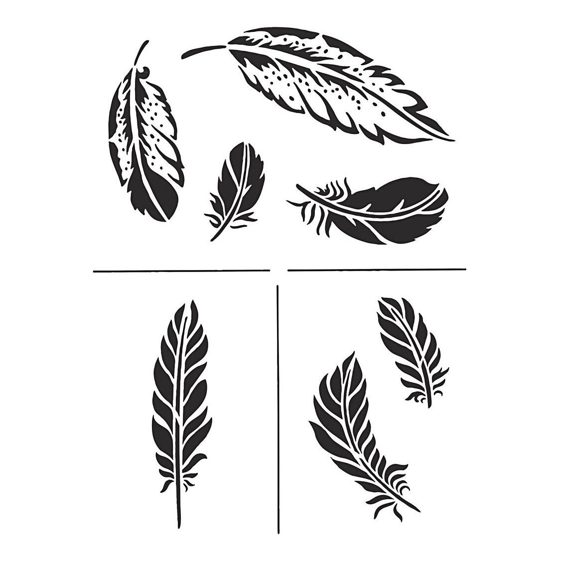 Creativ Company Plantilla flexible Feath A4