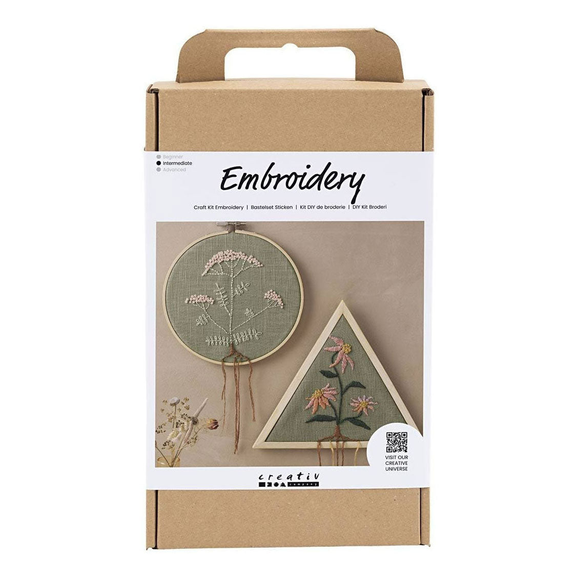 Creativ Company Hobbyset bordado polvoriento marco de bordado verde