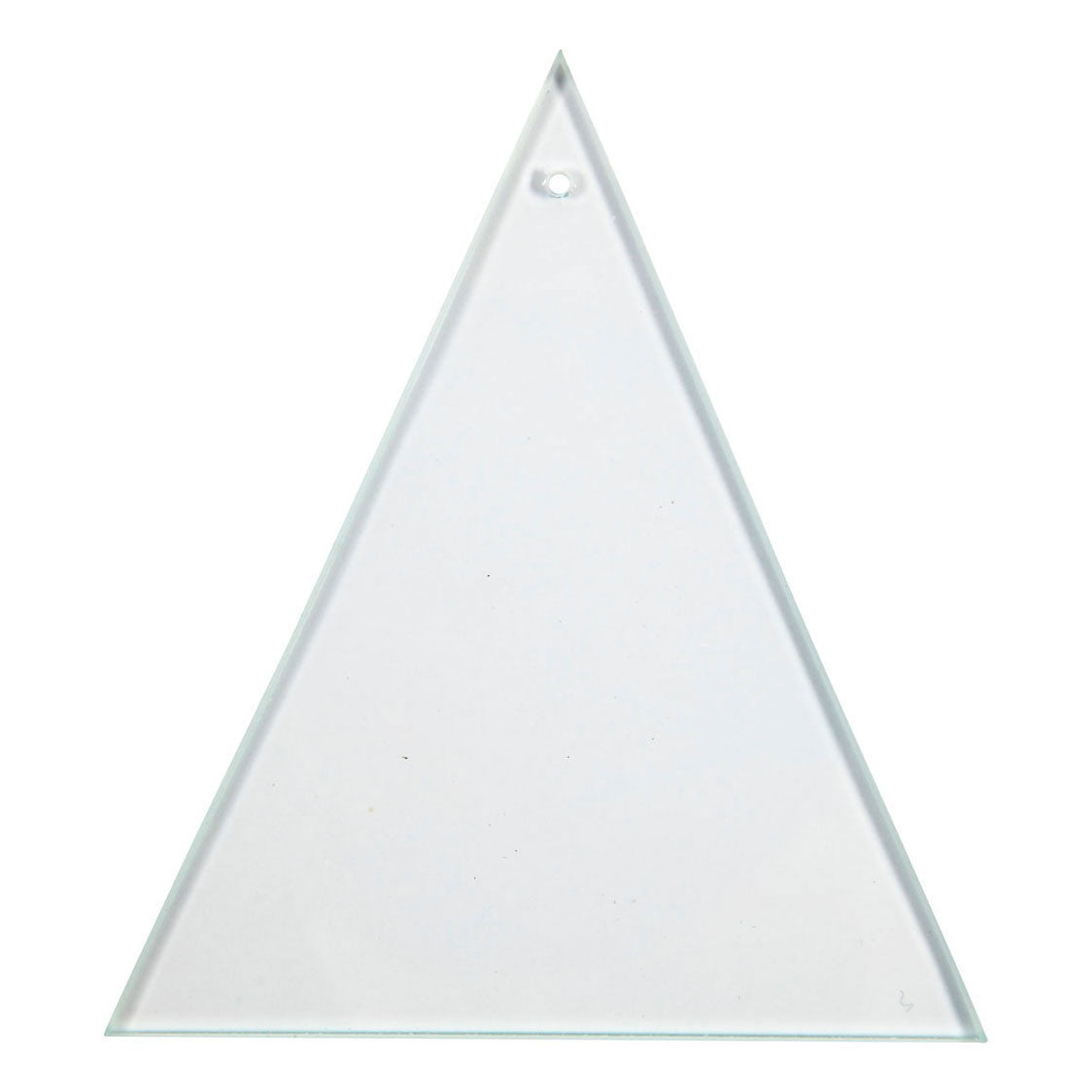 Triángulo de placa de vidrio de Creativ Company con agujero 8x9cm, 10º.