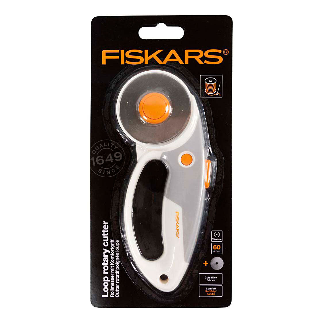 Cortador rotativo Fiskars, para diestros y zurdos, 1 pieza