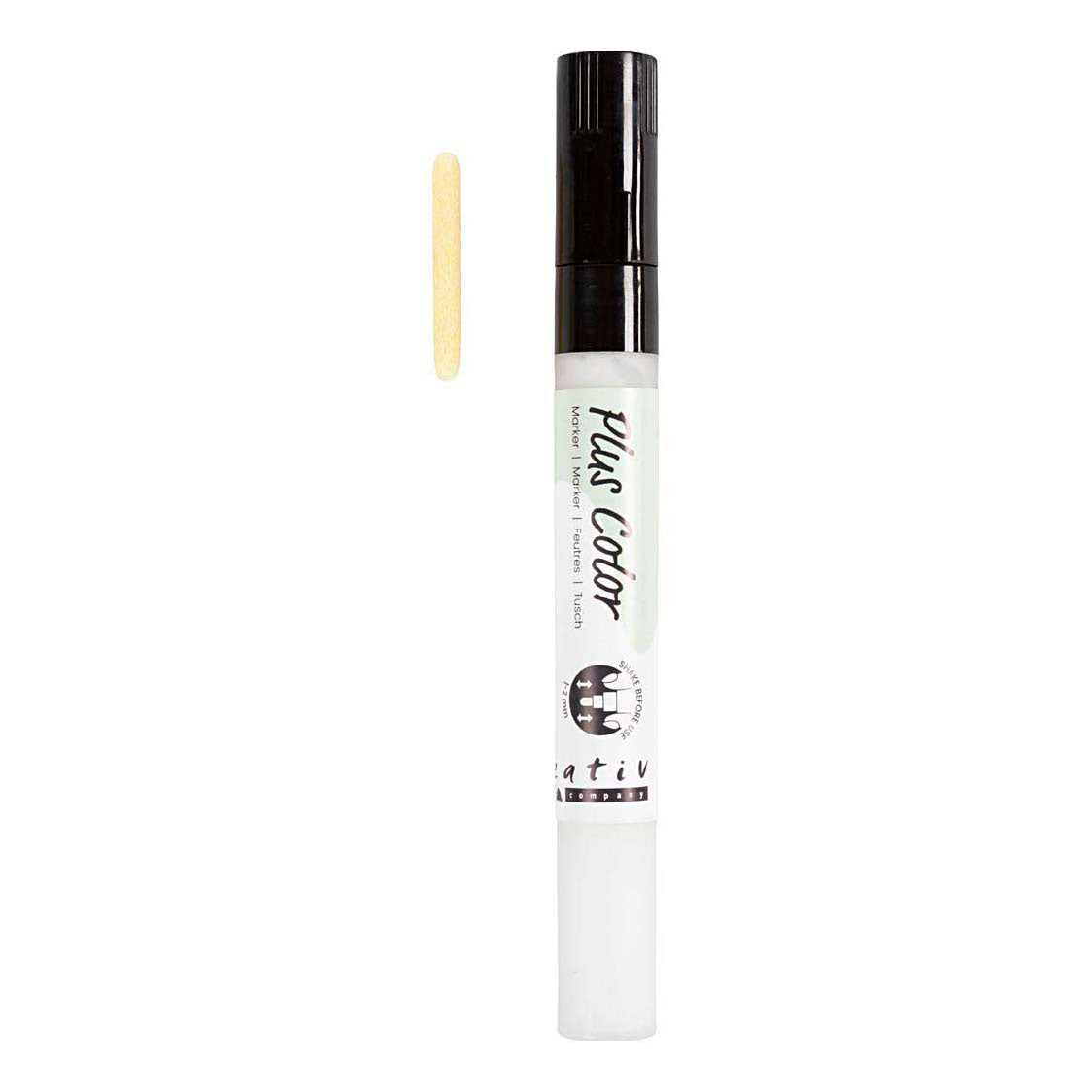 Pennarello colorato Plus, l: 14,5 cm, larghezza tratto 1-2 mm, bianco sporco, 5,5 ml, 1 pezzo