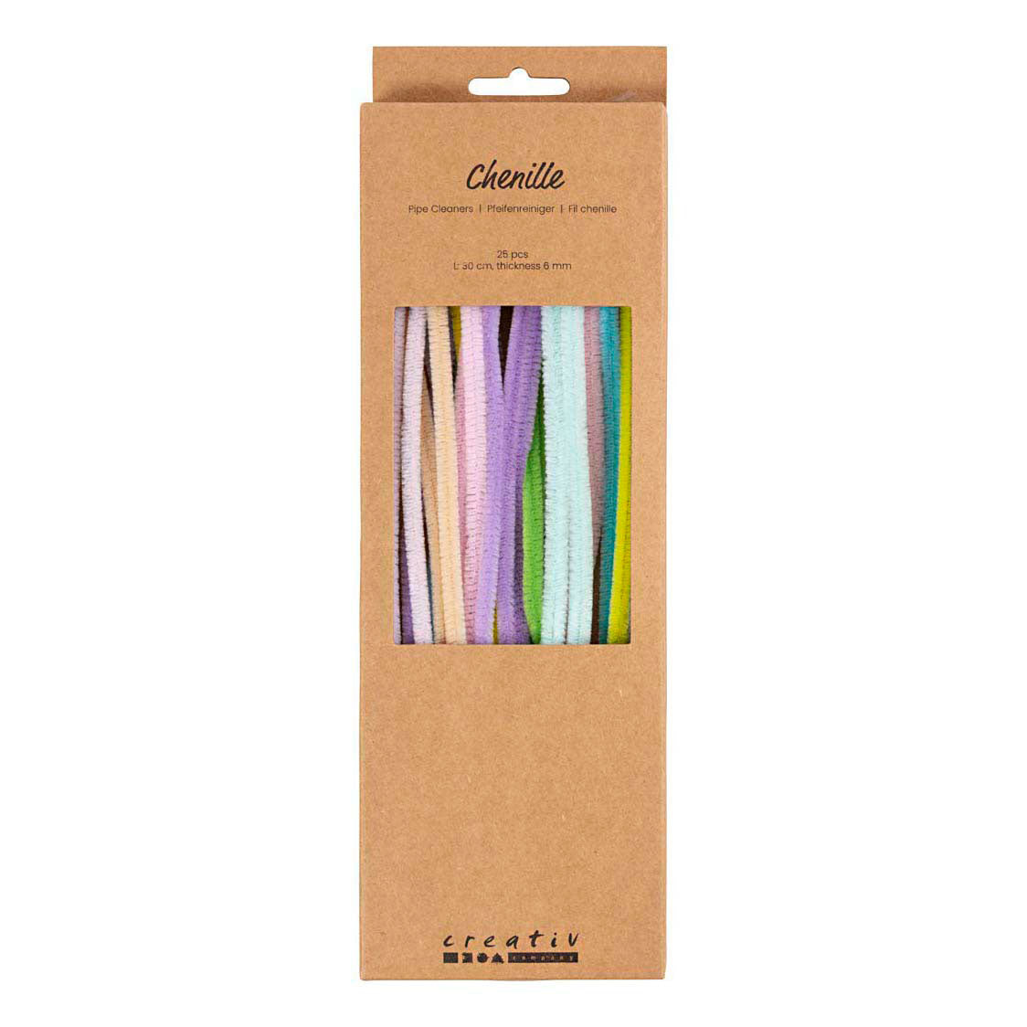 Creativ company chenille 6mm x 30cm pastelkleuren - 25st.