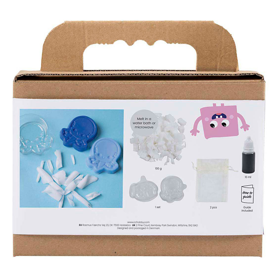 Set hobby per la produzione di sapone Creative Company, animali marini, blu, 1 scatola
