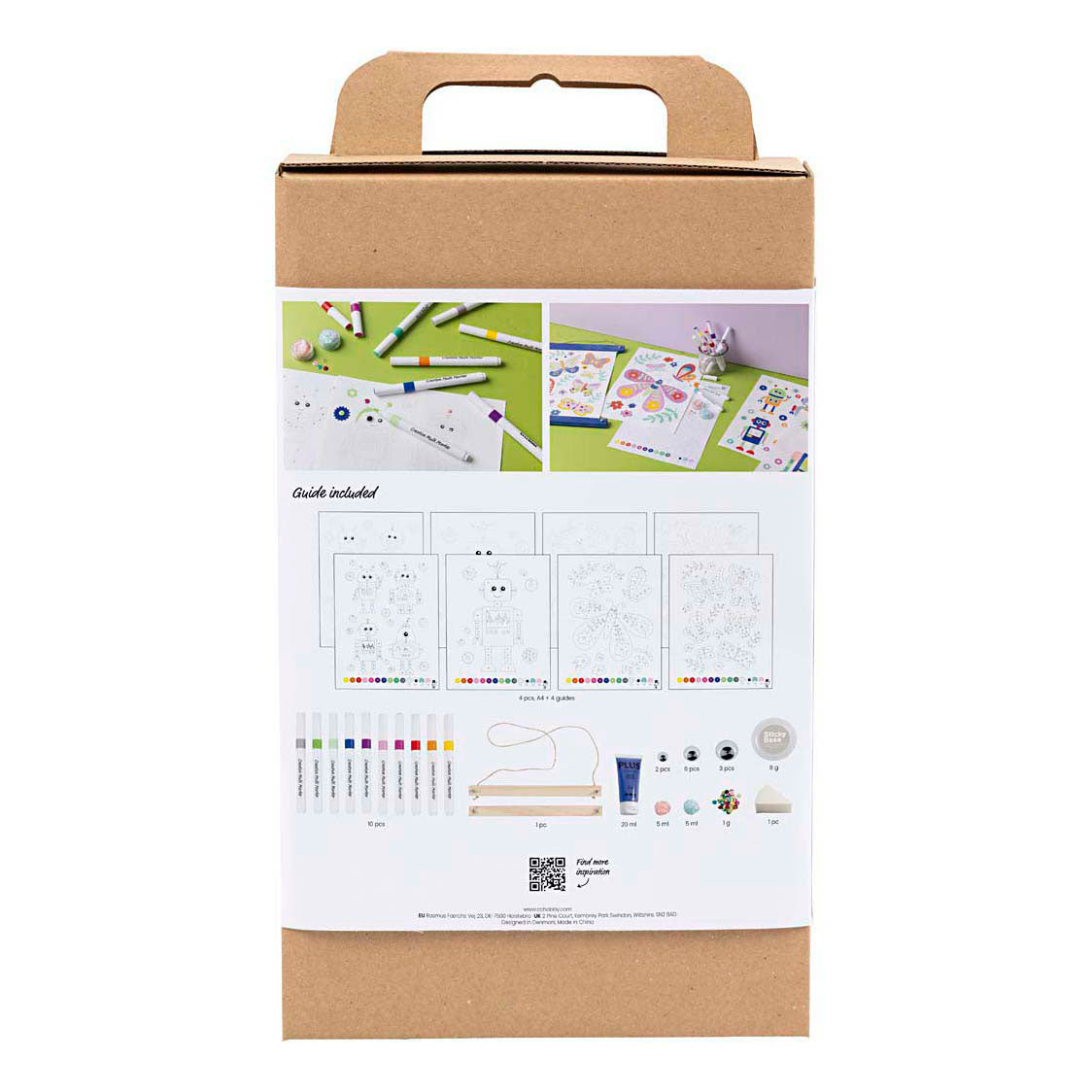 Set hobby Creative Company colori, farfalla e robot, colori allegri, 1 scatola