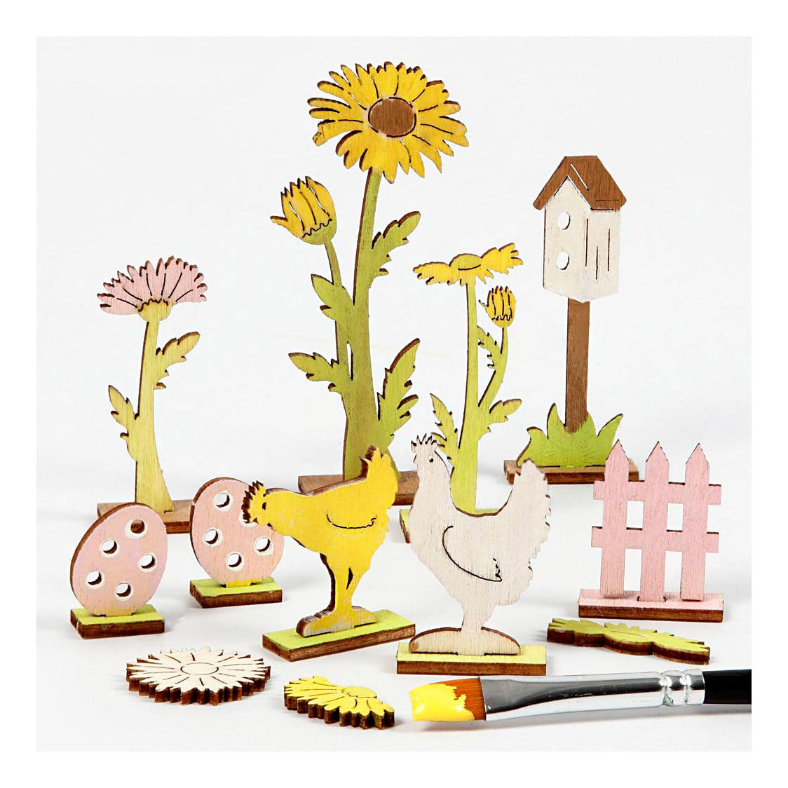 Creativ company figuras de madera para manualidades, largo: 15,5 cm, ancho: 17 cm, grosor 3 mm, 1 caja