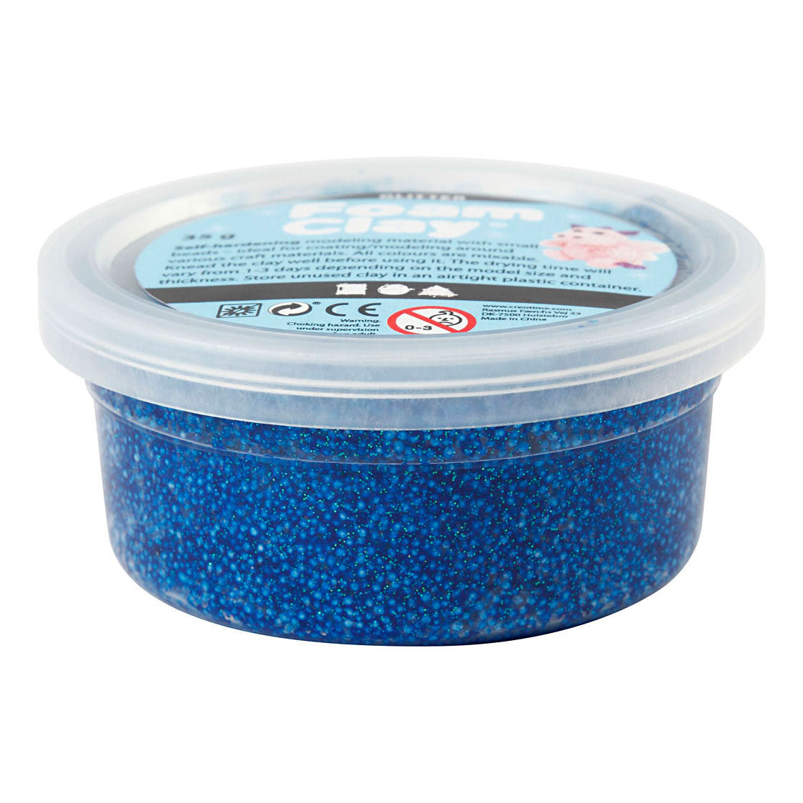 Foam clay ®, glitter, blu, 35 gr 1 scatola