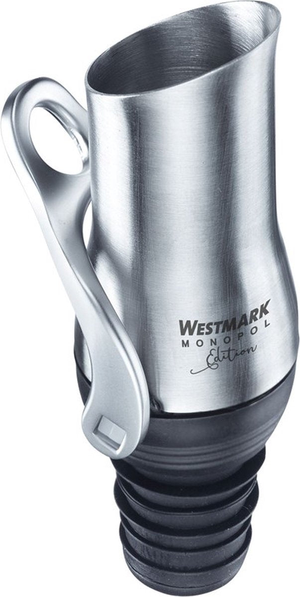 Westmark pico vertedor con mecanismo de cierre, edición monopolo, silicona de acero inoxidable, luca, negro plateado, 61863360