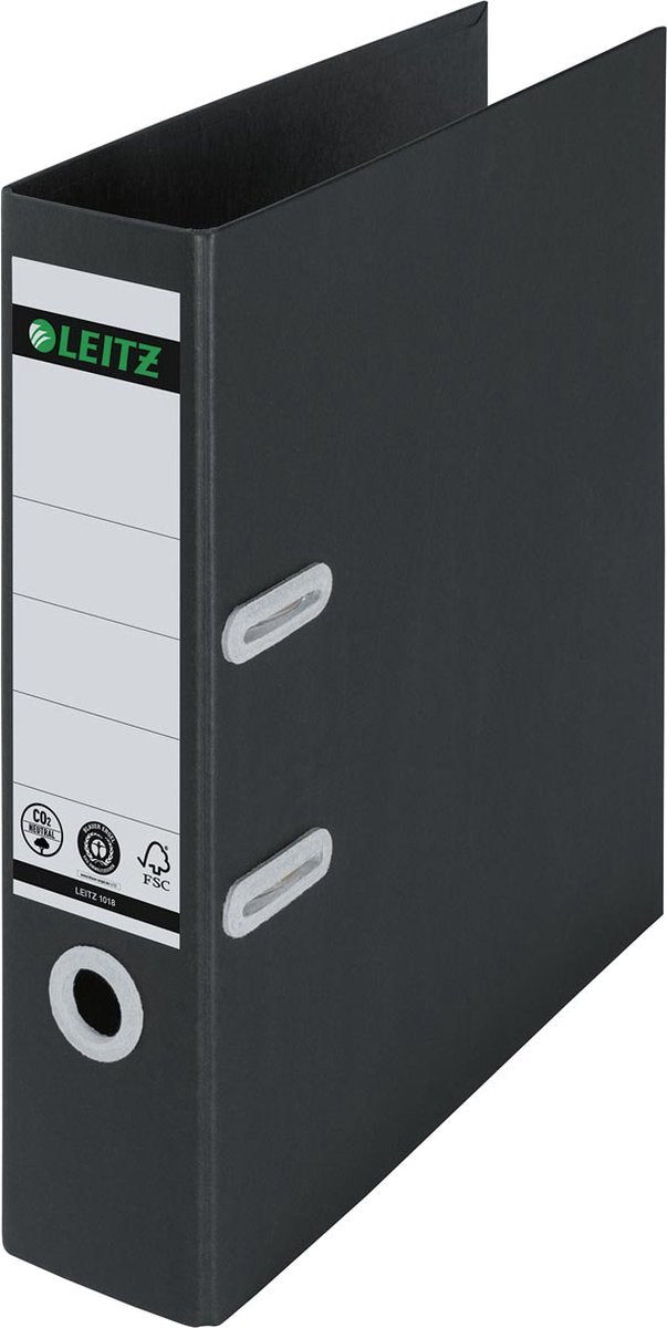 Cartella portarifiuti Leitz, dorso da 8 cm, nera, 10 pezzi