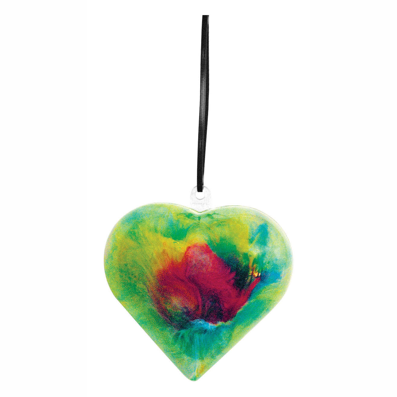 Colorazioni - cuore trasparente ornamento pieno, set di 12
