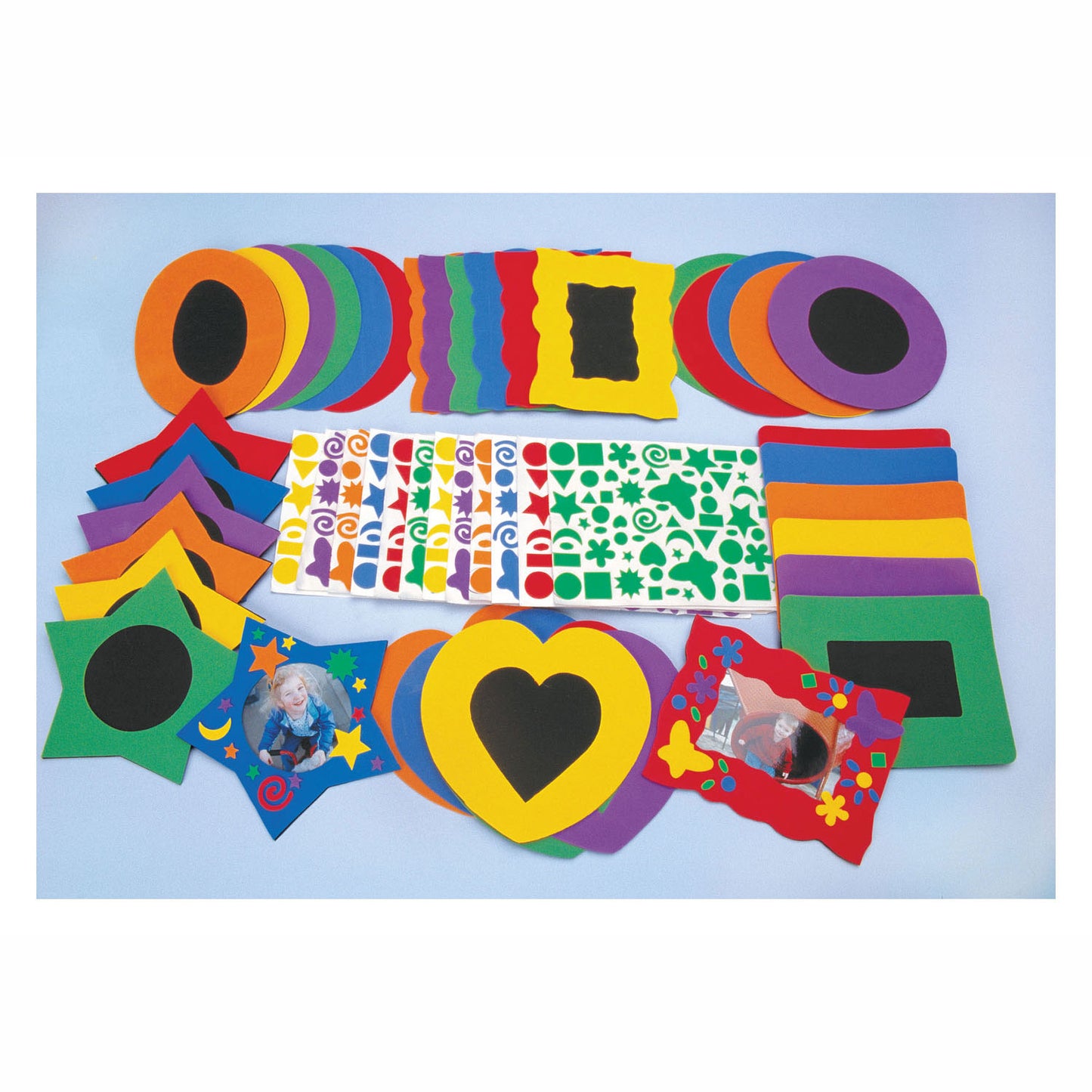 Colorations foam fotolijstjes met zelfklevende foamstickers, 36 stuks
