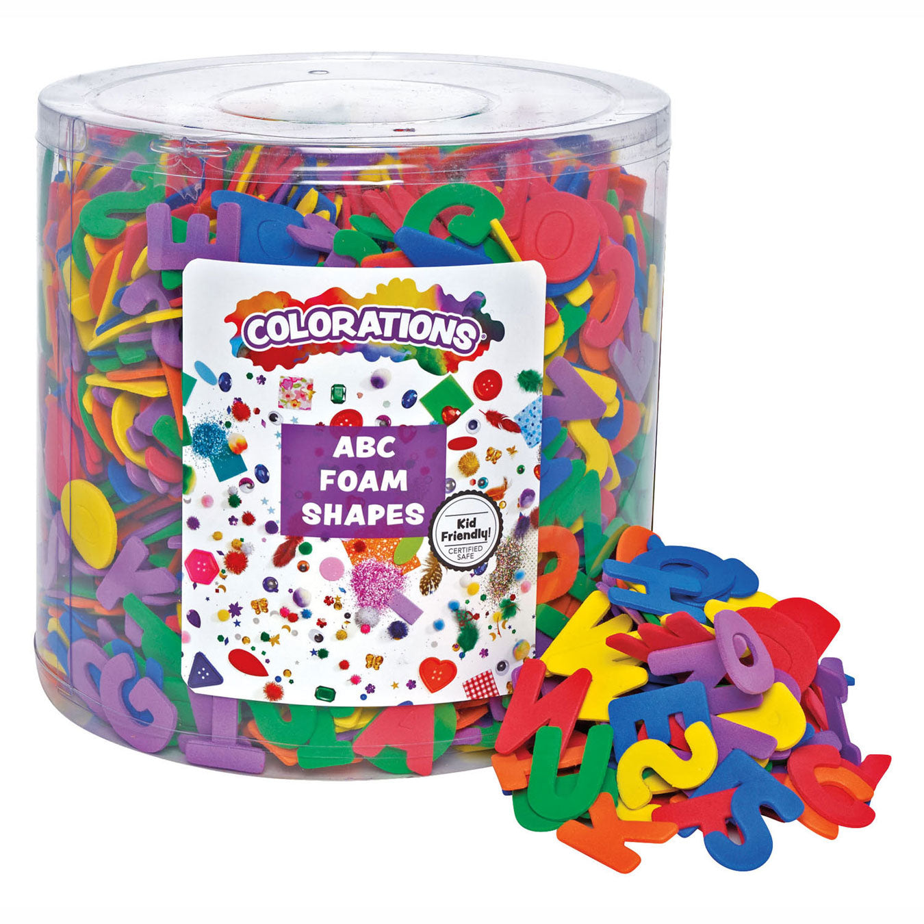 Colorations - Lettere in schiuma ABC in secchiello, 2208pz.