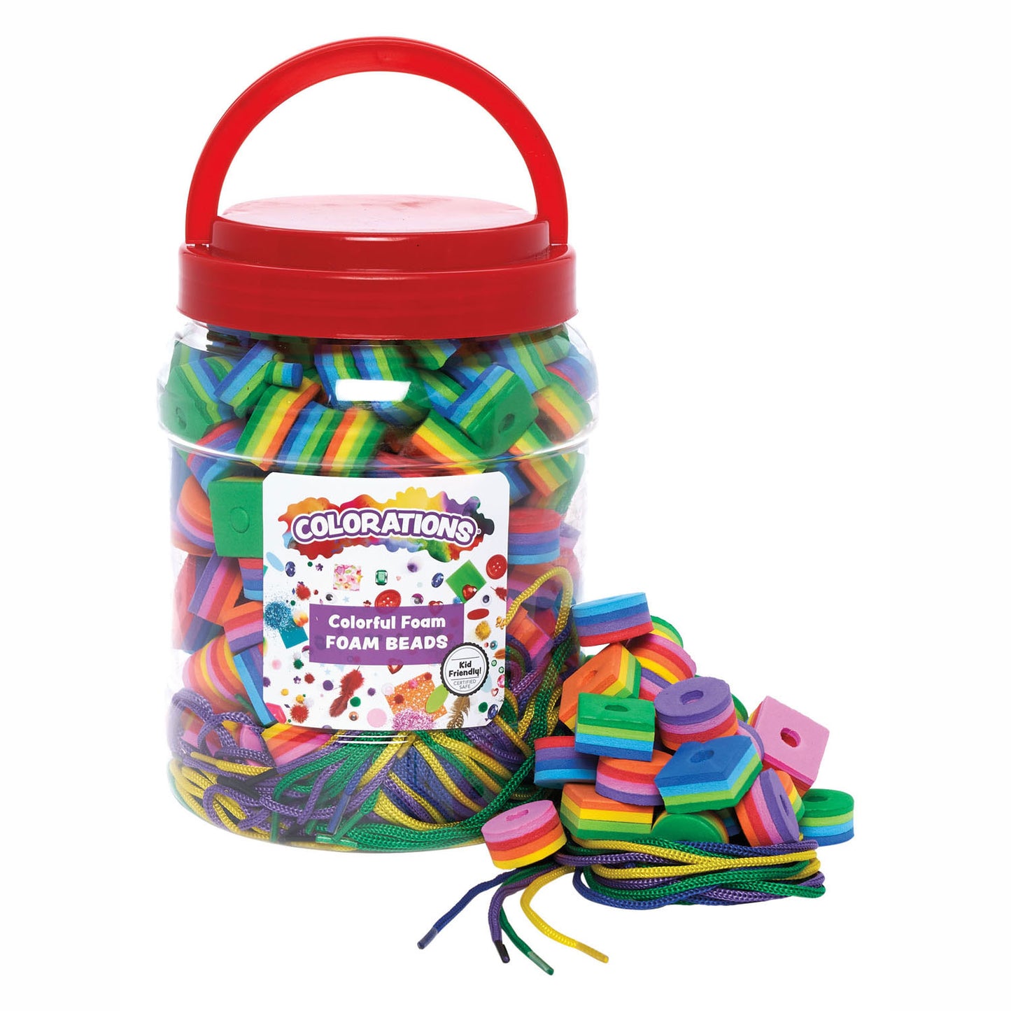Colorazioni - set perline in schiuma - 200pz.