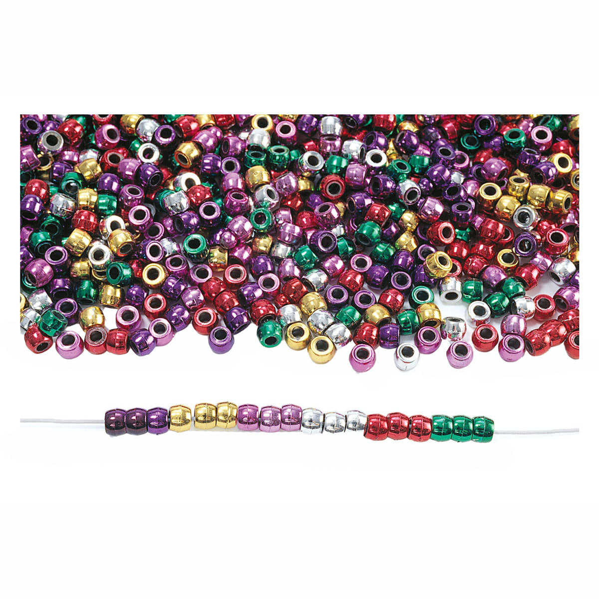Coloraciones - Beading Beads Color metálico en la bolsa, 453 gramos