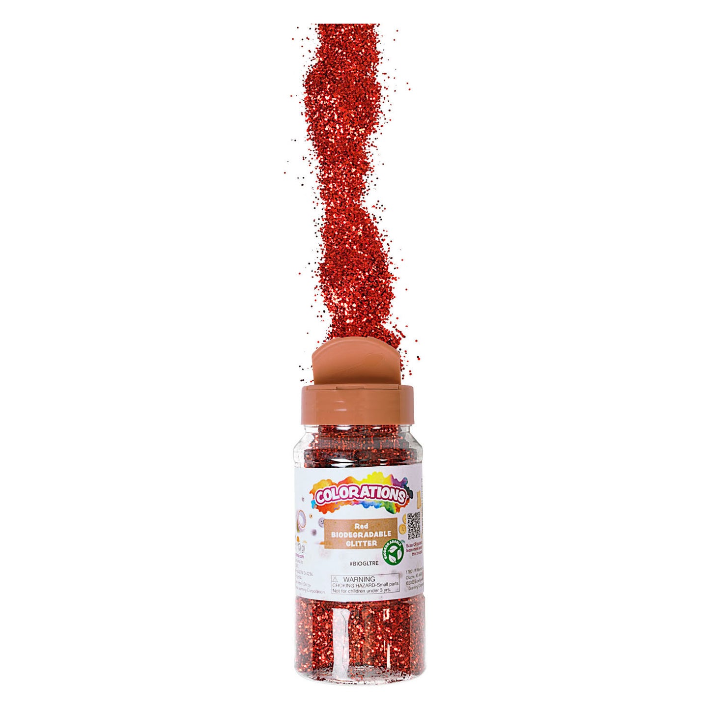 Coloraciones - brillo de degradable orgánico - rojo, 113 gramos