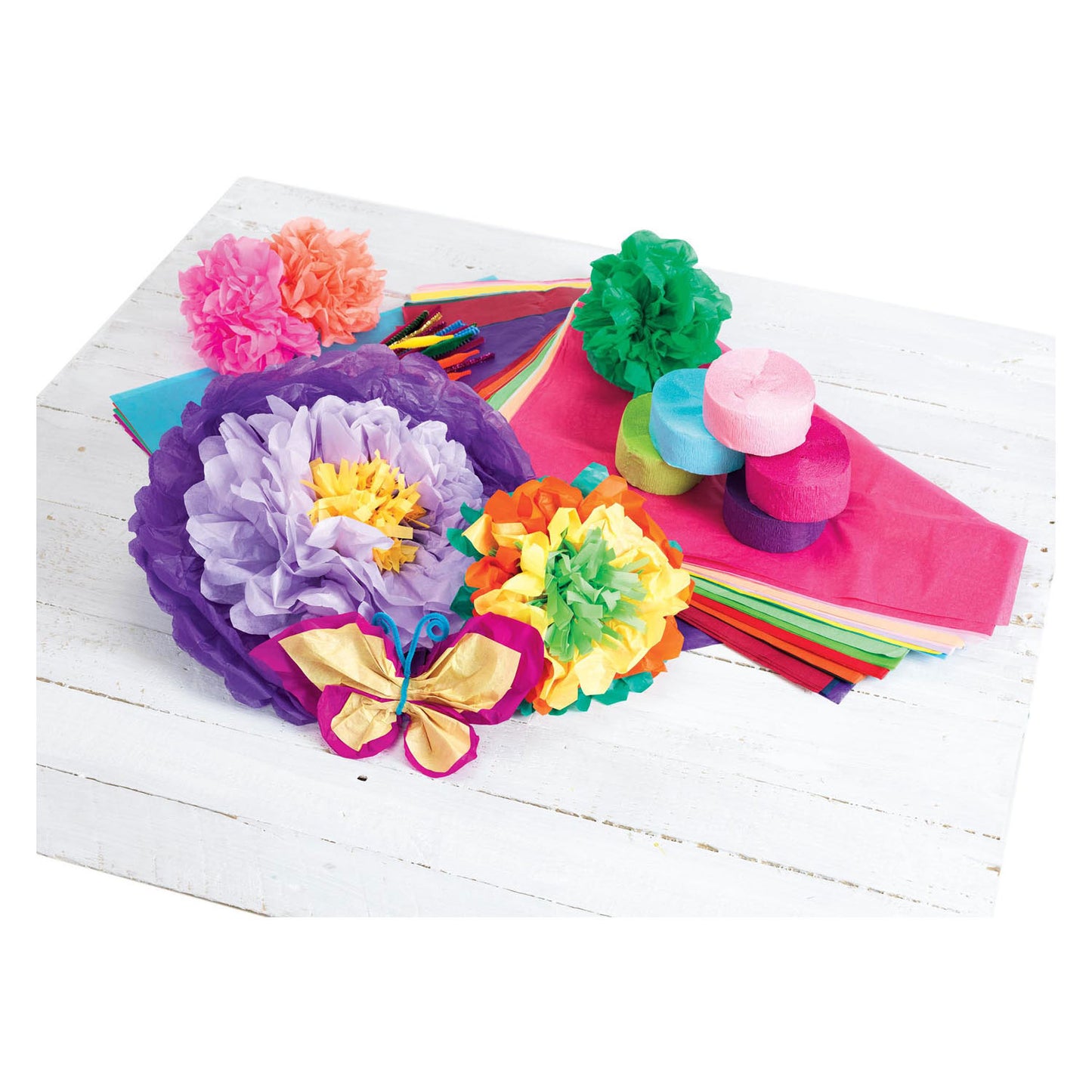 Colorations Crepe Papier Slingers Set 2, set di 6