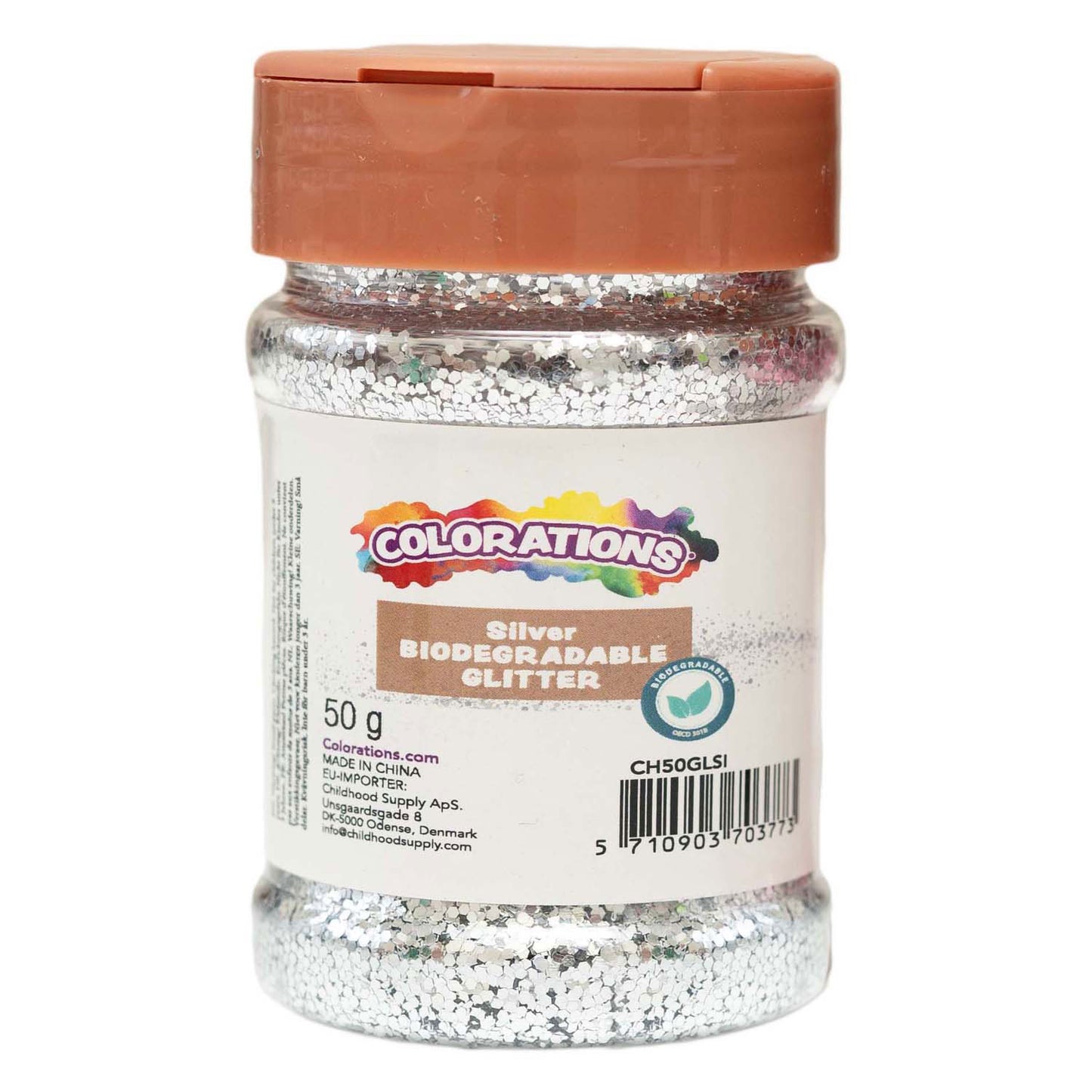 Colorazioni - argento glitter biodegradabile - 50g