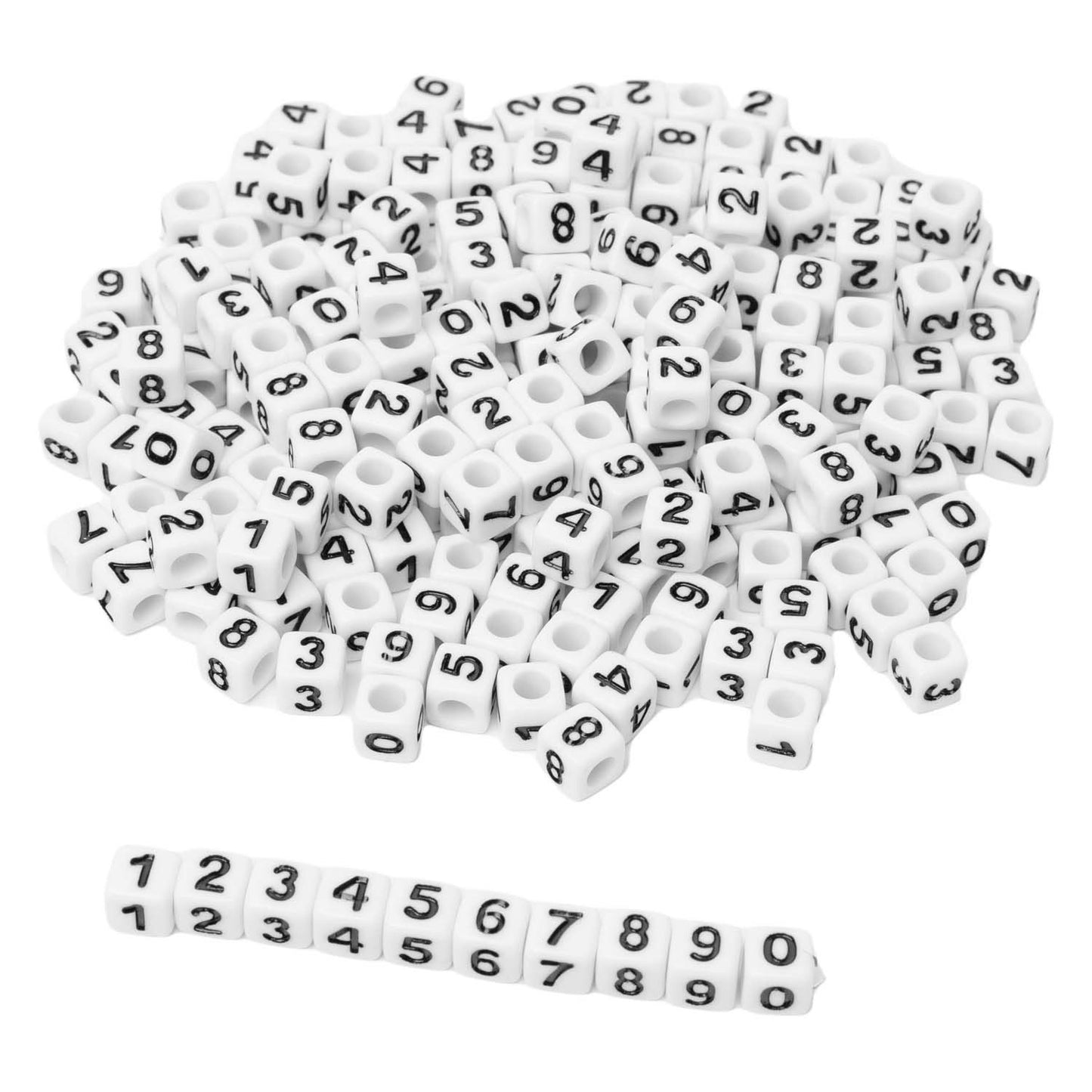 Colorazioni - perle numeriche, 7mm, 300st.