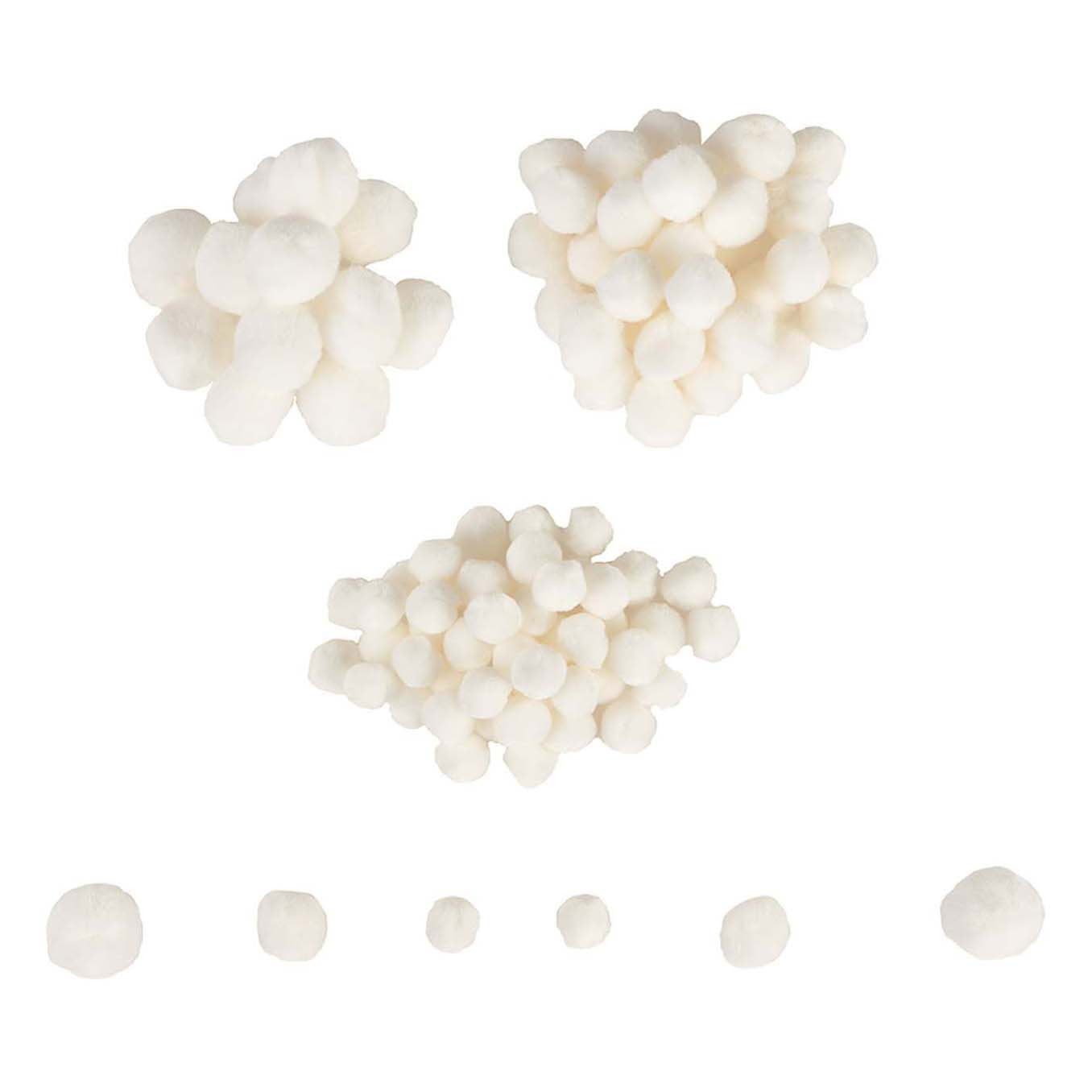 Coloraciones - Mini Pompones Blanco, 100.