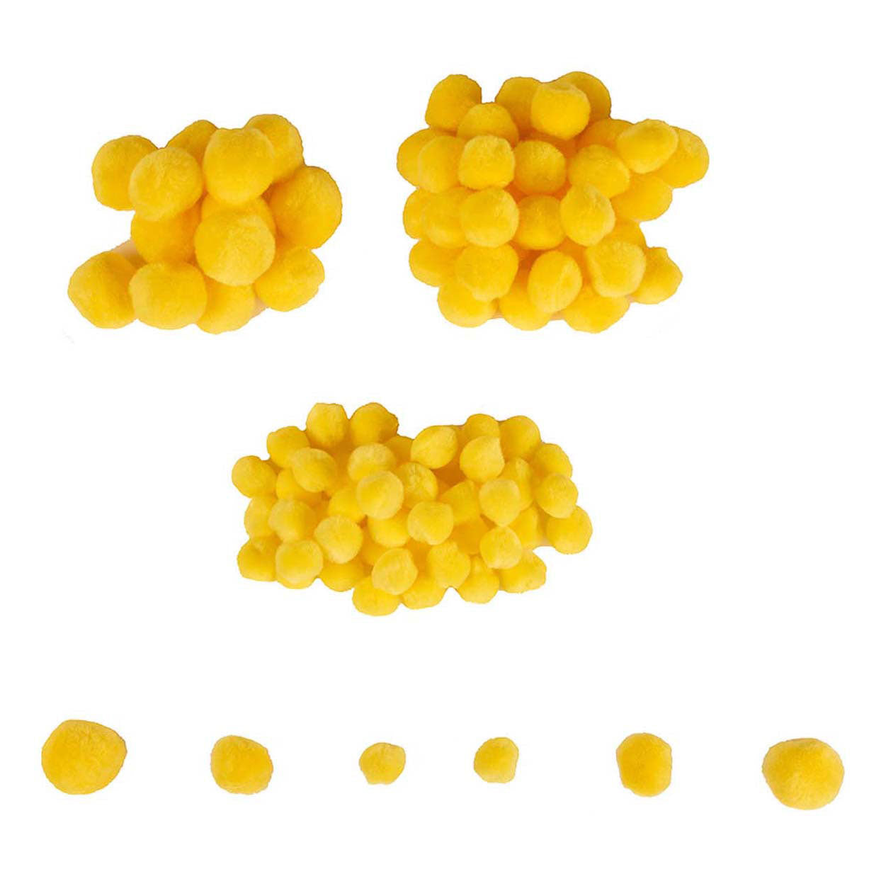 Coloraciones - Mini Pompones amarillo, 100.