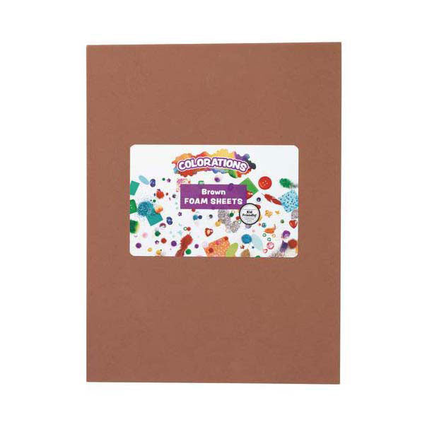 Colorazioni - Fogli di schiuma marrone, 10st.